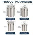 Airtight Stainless Steel Pet Food Storage Container - 1600 ml (13 x 15 cm) - view 4
