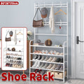 All in One Integrated Coat and Shoe Storage Rack with 5 Layers for Entryways