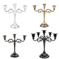 Alloy Candelabra Candle Holder Stand for Weddings and Home Decor - 3 Arm, Silver - view 3