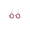 Alloy Drop Earrings - Easter Egg Garland Wreath
