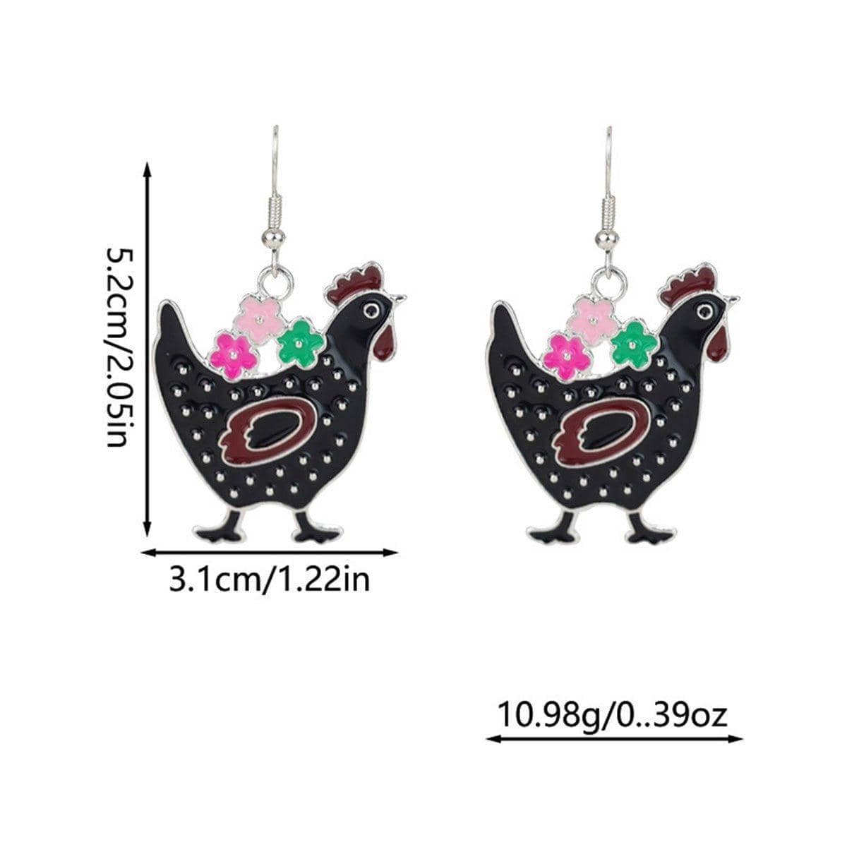 Alloy Drop Earrings - Easter Egg Garland Wreath - view 5