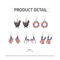 Alloy Drop Earrings - Stars and Stripes Rabbit Ears - view 4