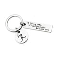 Alloy Keyring Keychain - Drive Safe I Need You Here with Me Couple Car Gift - view 2