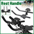 Alloy Split Triathlon Aero Handlebar with Armrest Pads for Road and Mountain Bikes