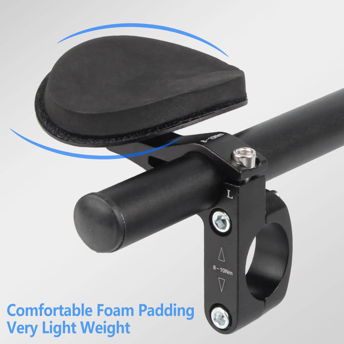 Alloy Split Triathlon Aero Handlebar with Armrest Pads for Road and Mountain Bikes - view 4
