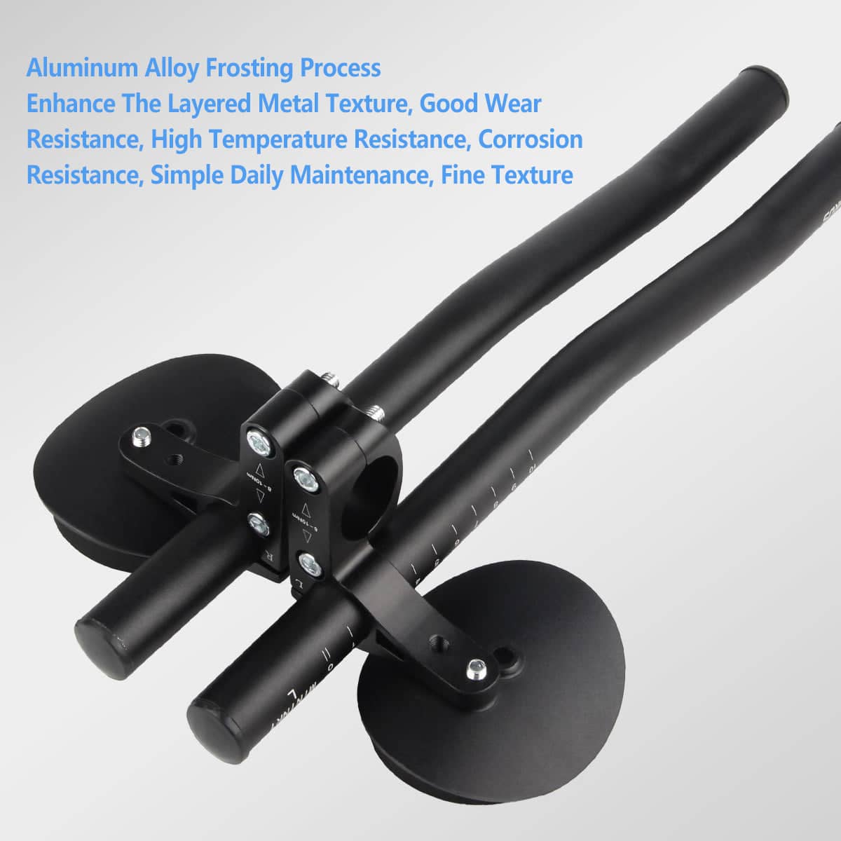 Alloy Split Triathlon Aero Handlebar with Armrest Pads for Road and Mountain Bikes - view 5