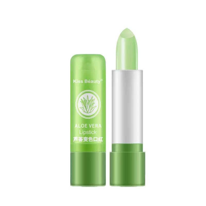Aloe Vera Colour Changing Lipstick, Long Lasting and Moisturising - Green