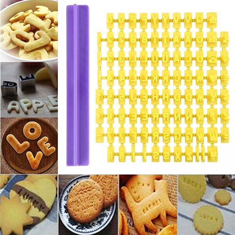 Alphabet Letter and Number Biscuit Stamp Embosser Moulds for Fondant - view 3