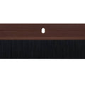 Aluminium Alloy Door Bottom Brush Seal, 30 mm Brush - Brown