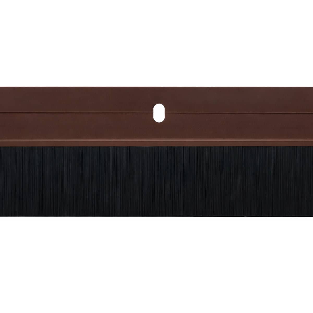 Aluminium Alloy Door Bottom Brush Seal, 30 mm Brush - Brown