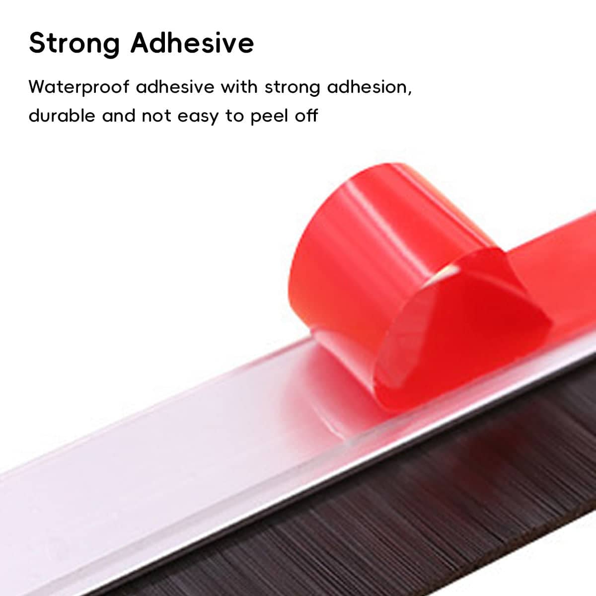 Aluminium Alloy Door Bottom Brush Seal, 30 mm Brush - Brown - view 5