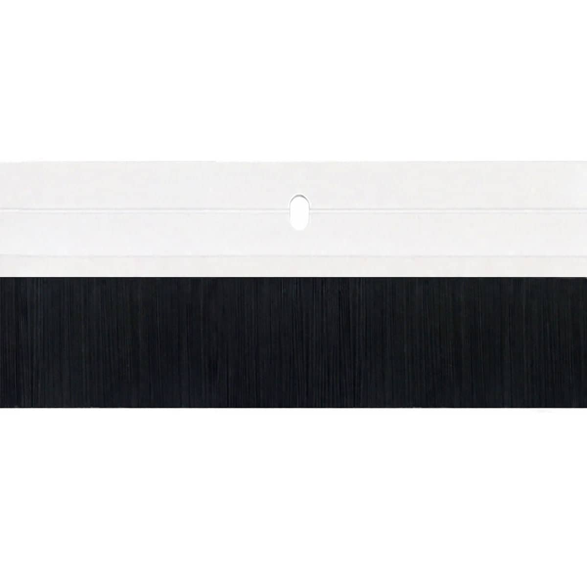 Aluminium Alloy Door Bottom Brush Seal, 30 mm Brush - White