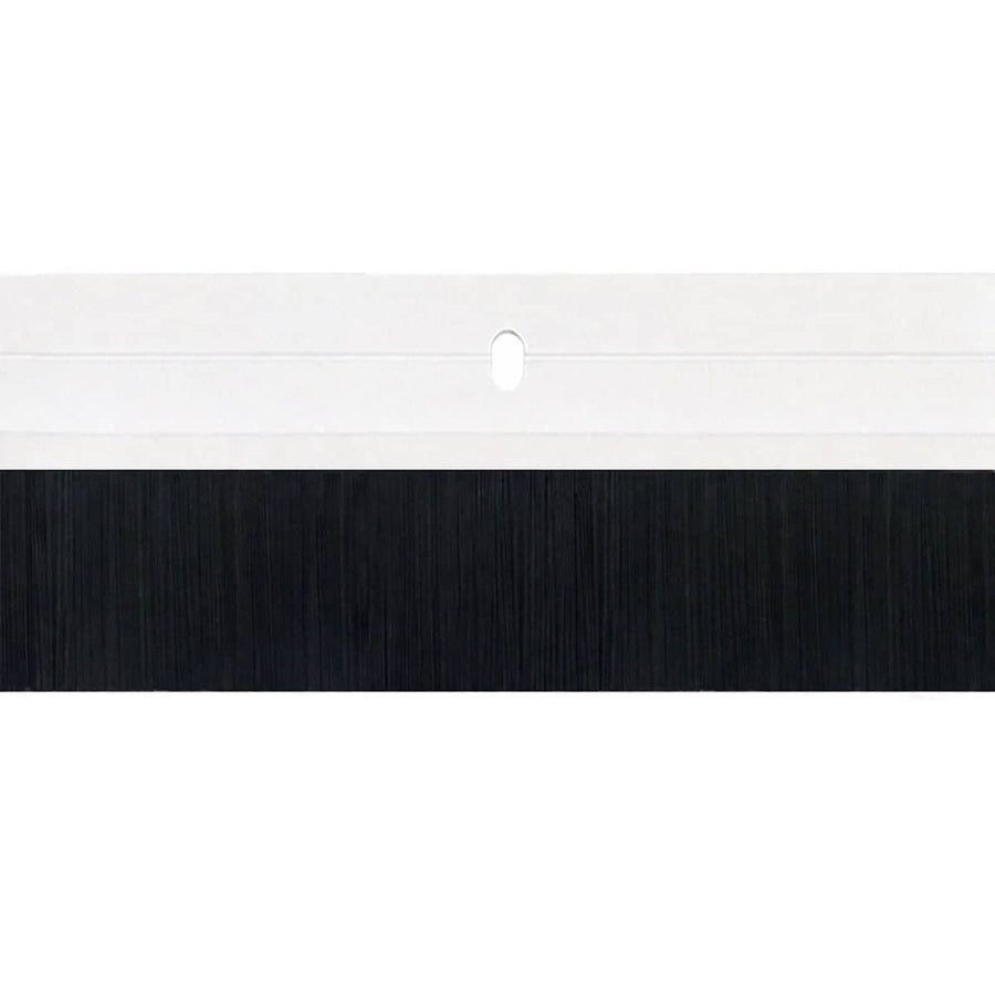 Aluminium Alloy Door Bottom Brush Seal, 30 mm Brush - White