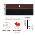Aluminium Alloy Door Bottom Brush Seal, 30 mm Brush - White - view 4