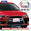 Aluminium Alloy License Plate Frame, 2 Pack - Sun Pattern
