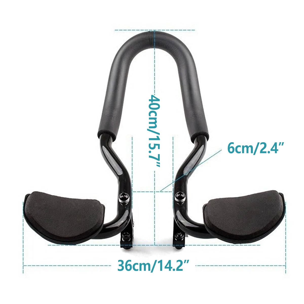Aluminium Alloy TT Handlebar with Armrests for Mountain and Road Bikes - view 3