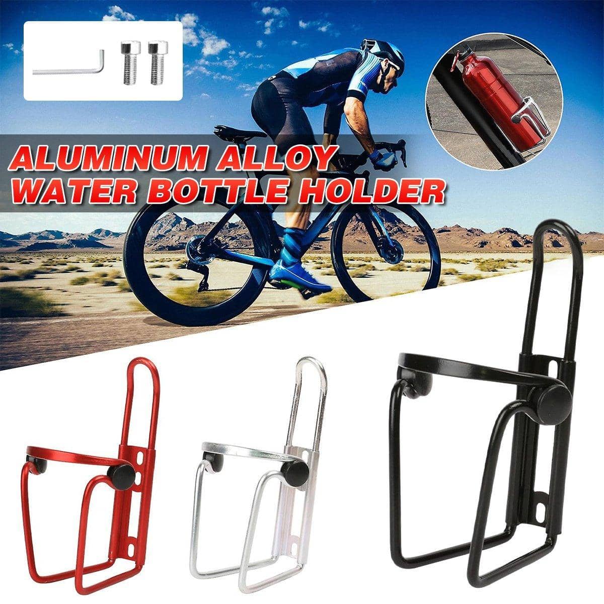 Aluminium Alloy Water Bottle Cage for MTB and Road Bikes - Silver - view 2