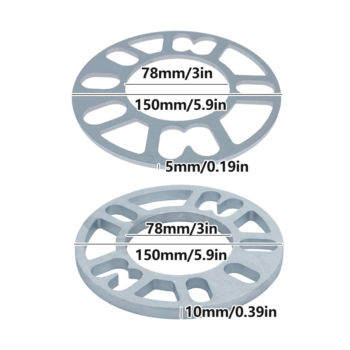 Aluminium Alloy Wheel Spacers Set of 4 for Car Rim Modification - 10mm - view 4