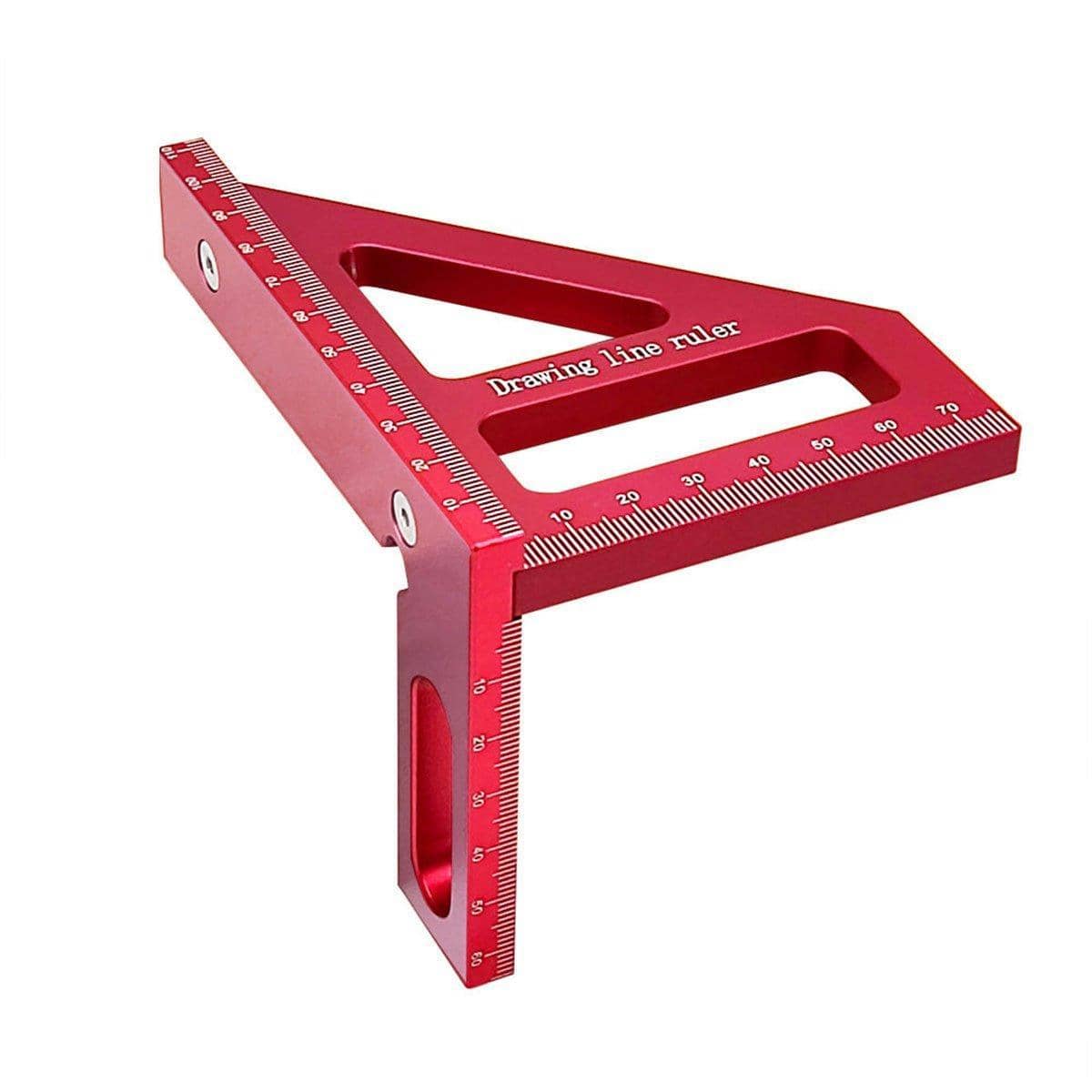 Aluminium Alloy Woodworking Scribe Triangle Ruler, Metric - view 2