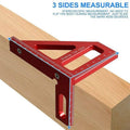 Aluminium Alloy Woodworking Scribe Triangle Ruler, Metric - view 5