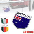 Aluminium Car Emblem Badge Decal, 5 x 5 cm - Italy Flag - view 2