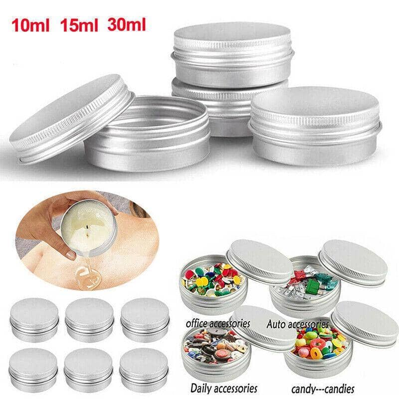 Aluminium Cosmetic Jars, Pack of 50 - 15 ml, 39 x 18 mm - view 5