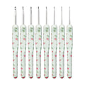 Aluminium Crochet Hook Set, 8 Sizes 2.5-6 mm - White