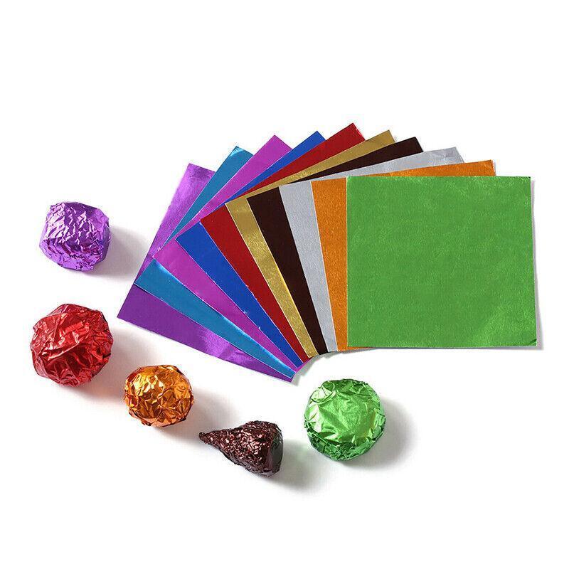 Aluminium Foil Chocolate Wrappers - Large (15cm), Brown Embossed, Pack of 100 - view 13