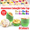 Aluminium Foil Cupcake Liners, Pack of 200 - Red - view 2