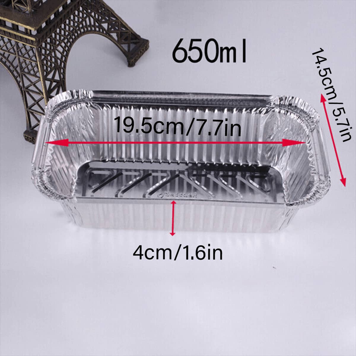 Aluminium Foil Oven Trays for BBQ and Baking - Pack of 80 - view 4