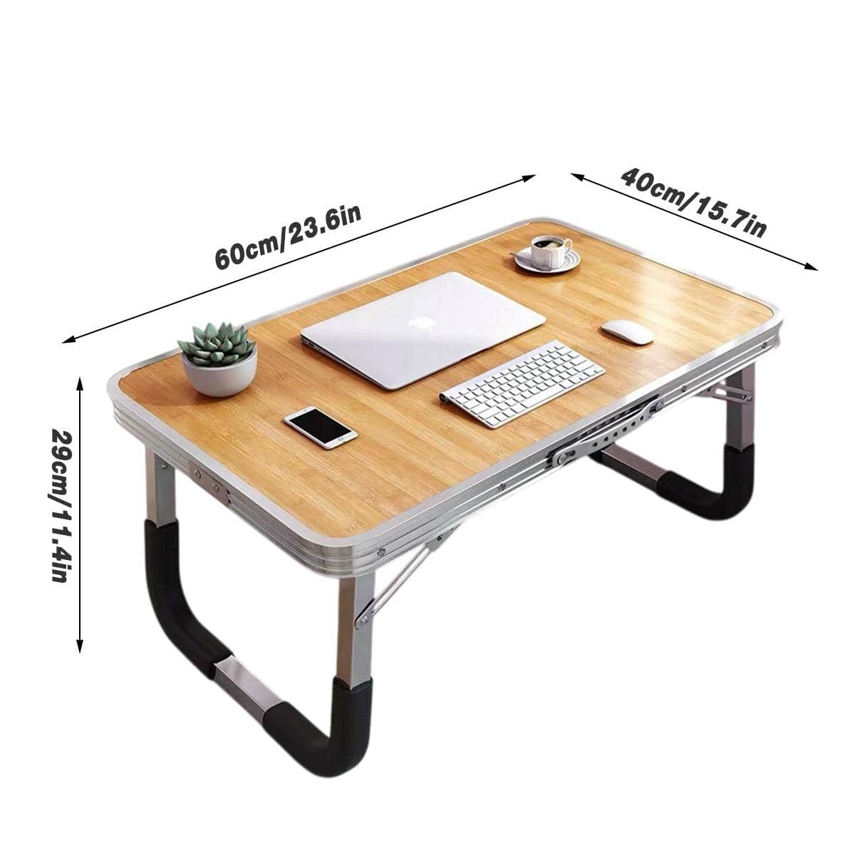 Aluminium Folding Laptop Table for Bed or Desk - 60 x 40 x 29 cm - view 3