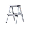 Aluminium Folding Step Ladder Anti-Slip Portable Home Stool - 2 Step Folding Ladder
