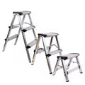 Aluminium Folding Step Ladder Anti-Slip Portable Home Stool - 2 Step Folding Ladder - view 3