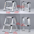 Aluminium Folding Step Ladder Anti-Slip Portable Home Stool - 2 Step Folding Ladder - view 4