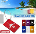 Aluminium Luggage Tag with Wire Rope and Name Card - Blue - view 2