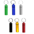 Aluminium Pill Box Keychain Holder, 60 x 17 mm - Black - view 3