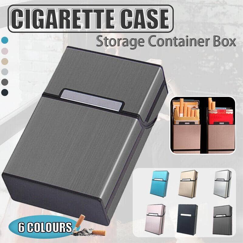 Aluminium Pocket Cigarette Case, 20 Cigarette Capacity - Gold - view 2