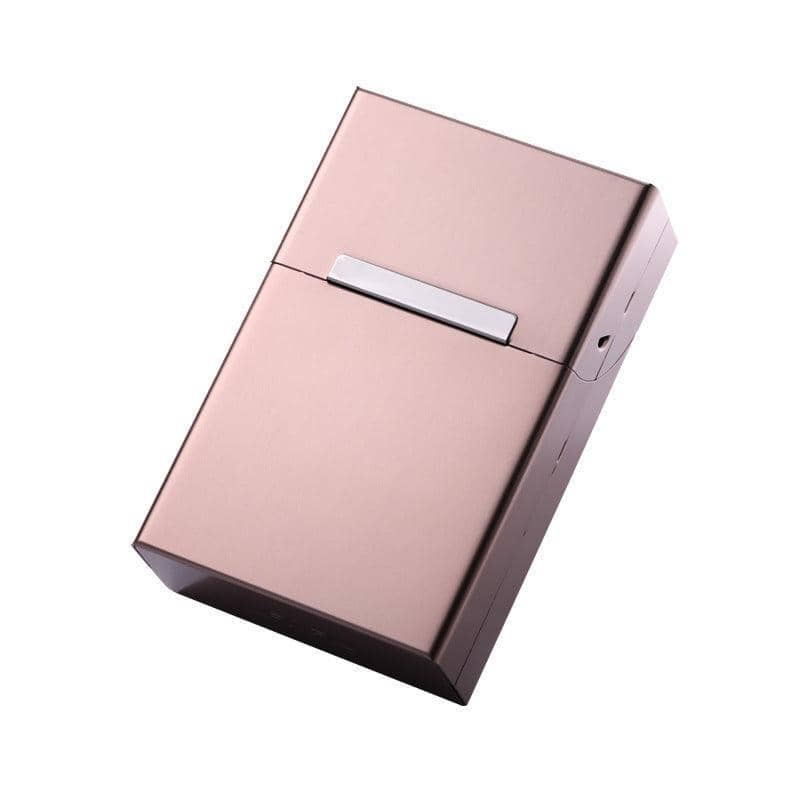 Aluminium Pocket Cigarette Case, 20 Cigarette Capacity - Rose Gold