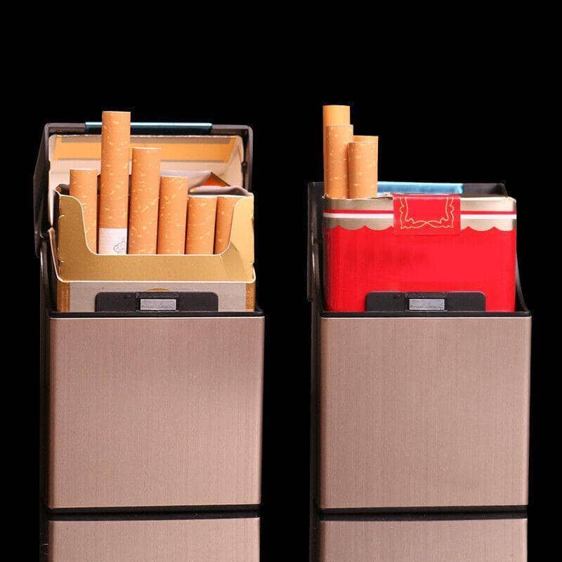 Aluminium Pocket Cigarette Case, 20 Cigarette Capacity - Rose Gold - view 5