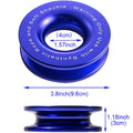 Aluminium Recovery Tow Ring for off Road Vehicles with Synthetic Rope - view 3