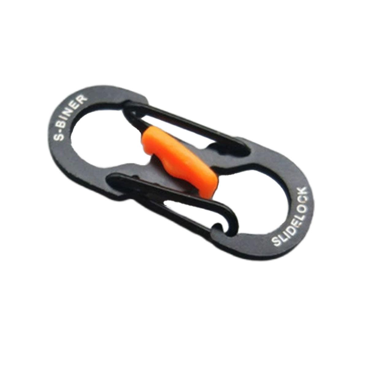 Aluminium S-Biner Carabiner Keychain Clip Spring Hook - Black - view 17