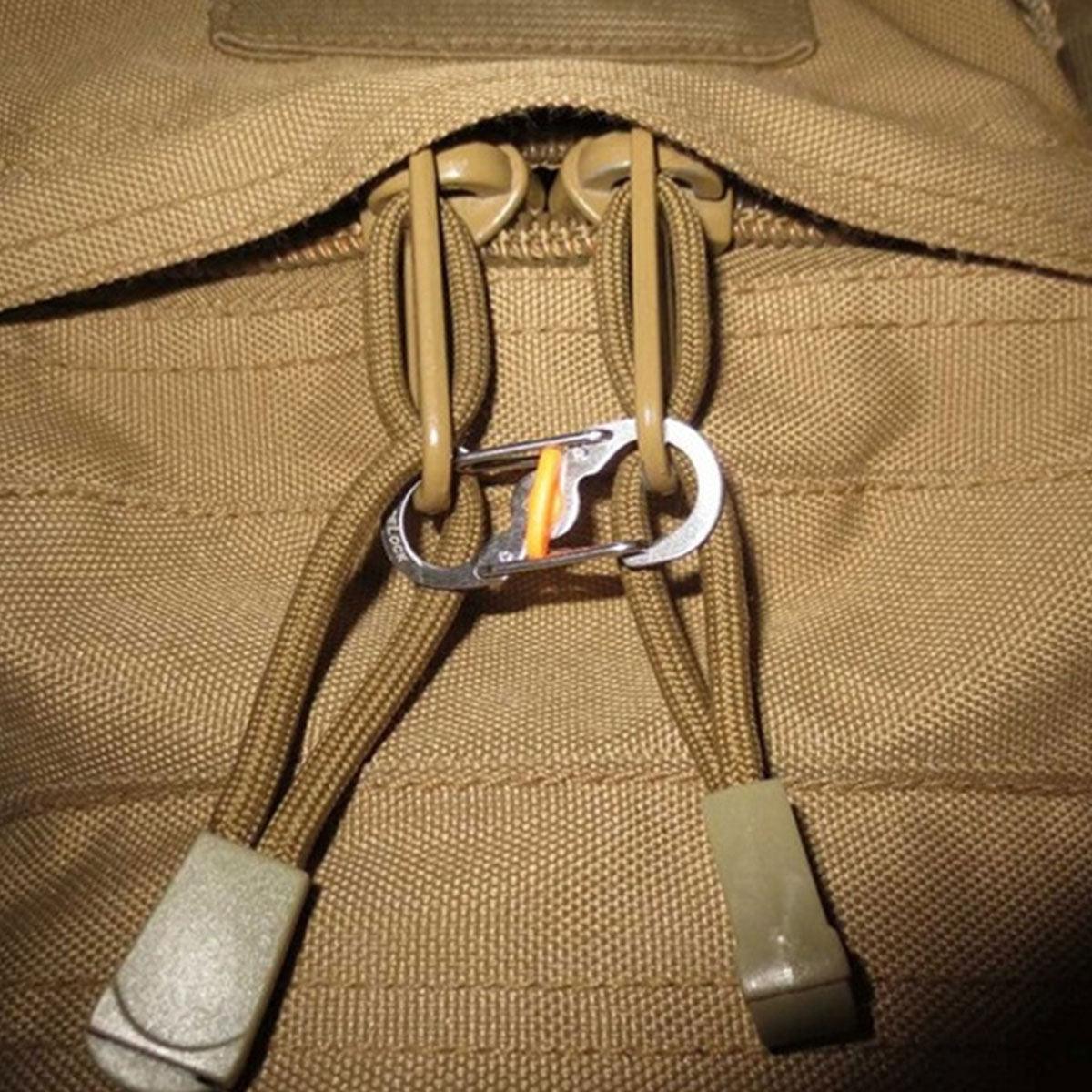 Aluminium S-Biner Carabiner Keychain Clip Spring Hook - Black - view 6