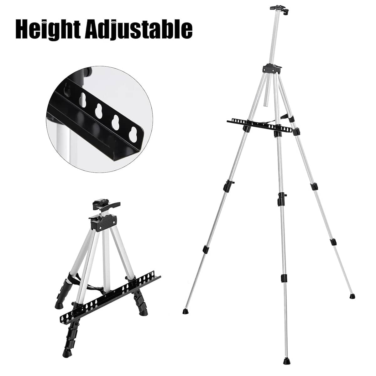 Aluminium Telescopic Tripod Easel and Display Stand, 43 to 109 cm - view 5