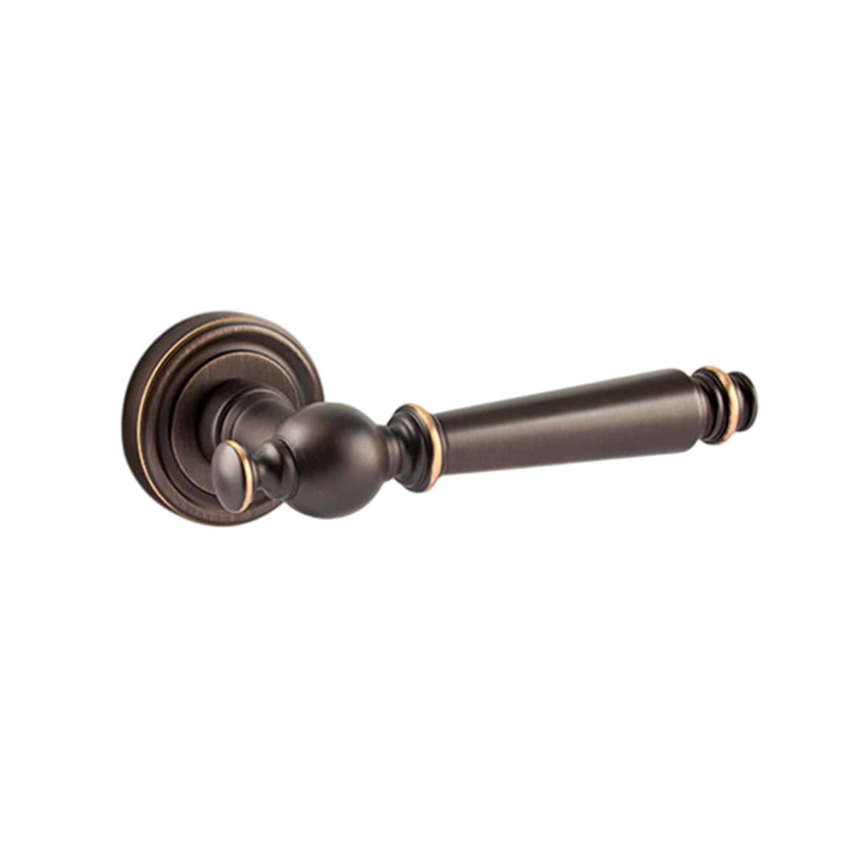 American Style Brass Bedroom Door Handle Modern Interior Lever - Dark Bronze