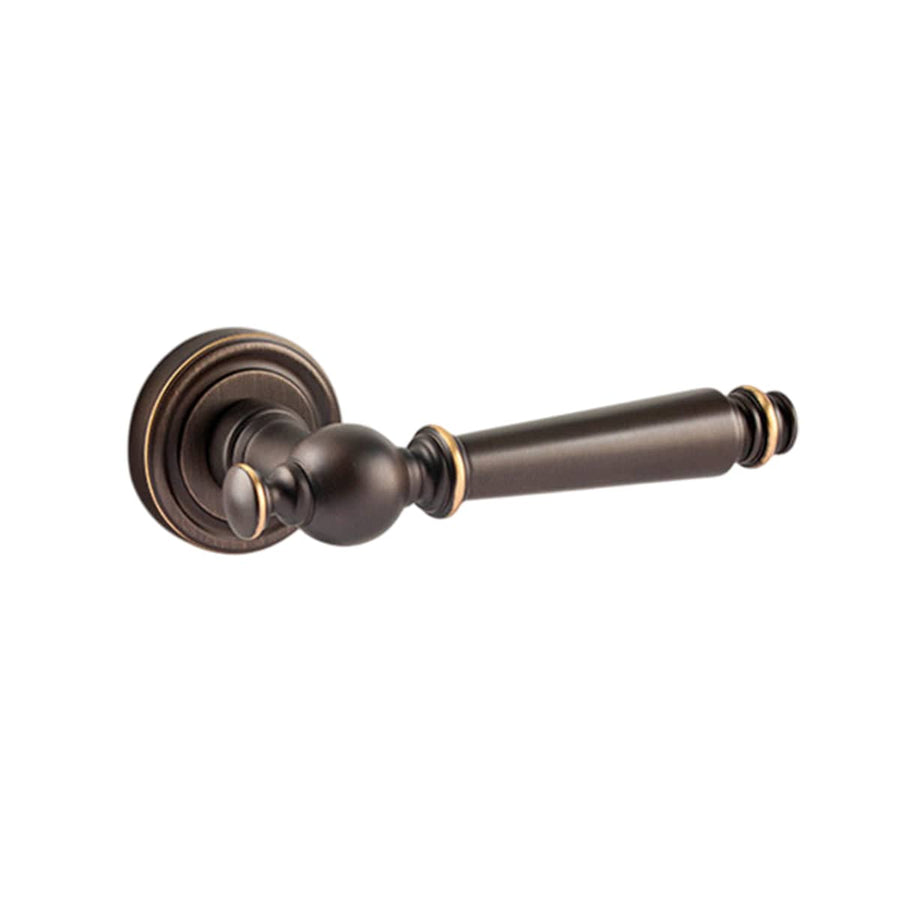 American Style Brass Bedroom Door Handle Modern Interior Lever - Dark Bronze