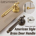 American Style Brass Bedroom Door Handle Modern Interior Lever - Dark Bronze - view 2