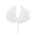 Angel Feather Wings Cake Topper - White