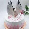 Angel Feather Wings Cake Topper - White - view 5