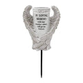 Angel Wing Cemetery Memorial Vase with Ground Stake for Grave and Garden - Grey - view 2