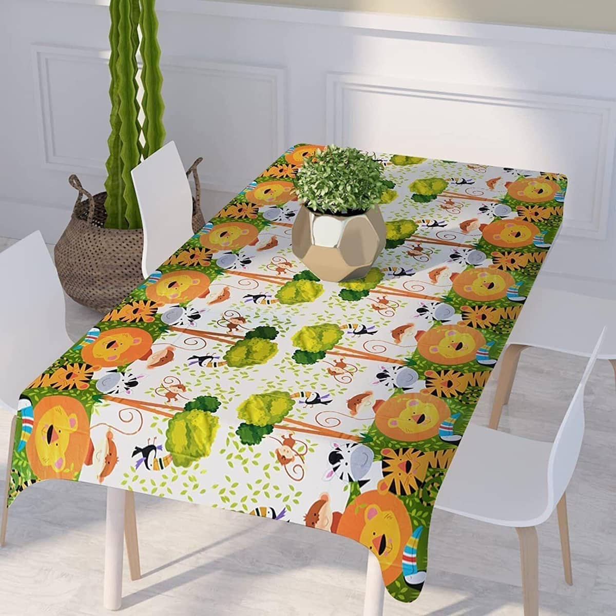 Animal Jungle Safari Party Plastic Tablecloth, Table Cover 2.2 m x 1.3 m - view 4
